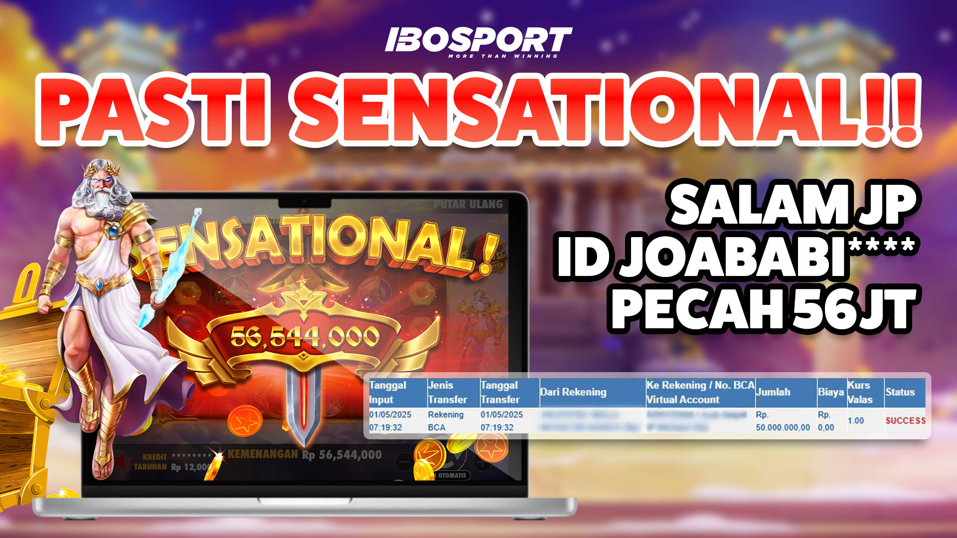500x Perkalian Zeus Meledak! Cuan Fantastis Joababig*** di IBOSPORT!