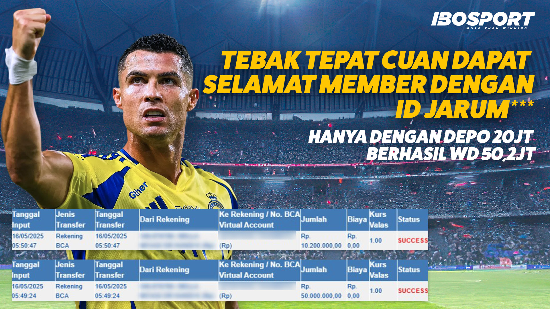 Tebak Tepat Cuan Dapat! Member IBOSPORT Ini Menang 50 Juta dari Modal 20 Juta!