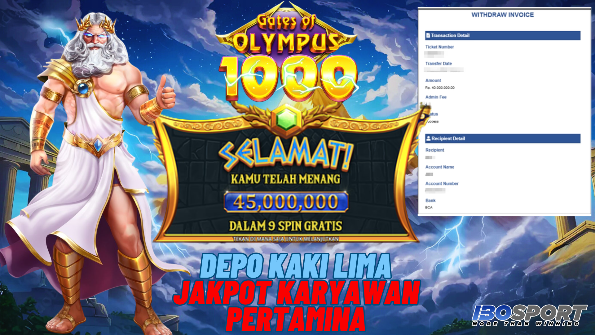 Depo Kaki Lima, Cuan Sultan! Modal 30RIBU Meledak 40 JUTA!
