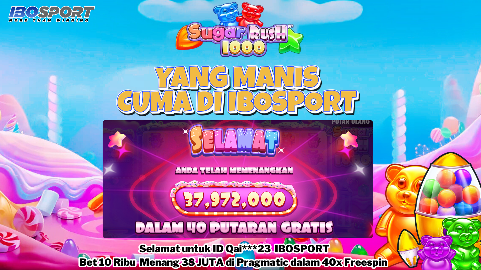 Testimoni Kemenangan Sugar Rush