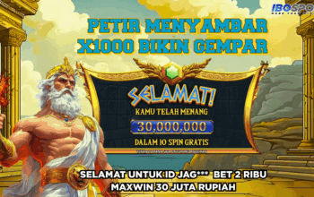 Petir Manja IBOSPORT: Modal Receh 2 Ribu Tembus 30 Juta di Gates of Olympus 1000!