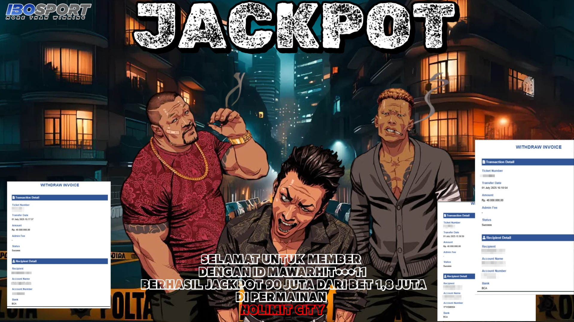 Jackpot Besar Nolimit City: Member IBOSPORT Menang 90 Juta!