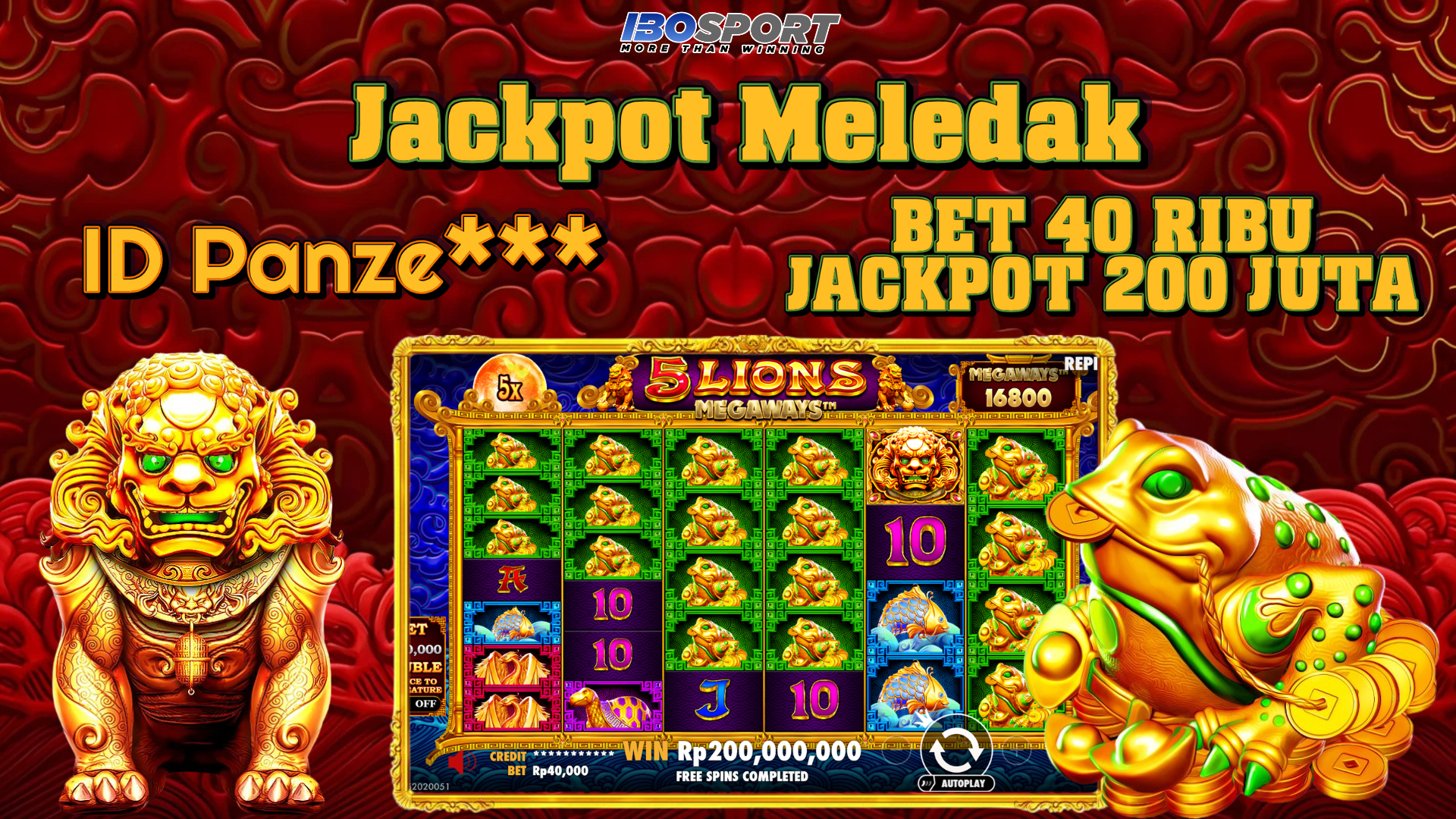 Kemenangan 200 Juta IBOSPORT dari Buy Spin 40 Ribu