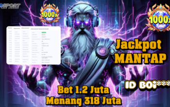 Jackpot Mantap! Member IBOSPORT BOI* Menang 318 Juta di Gates of Olympus 1000