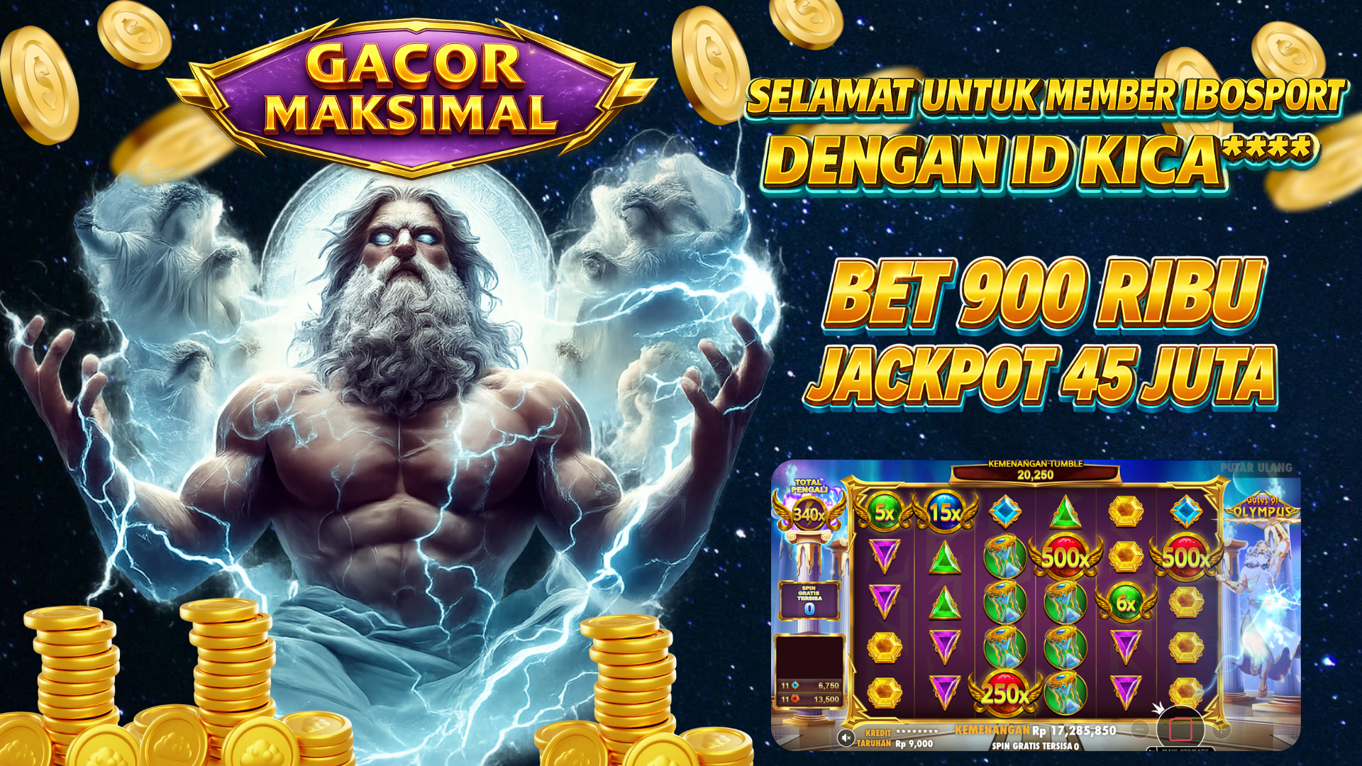 Jackpot Gates Olympus 45 Juta