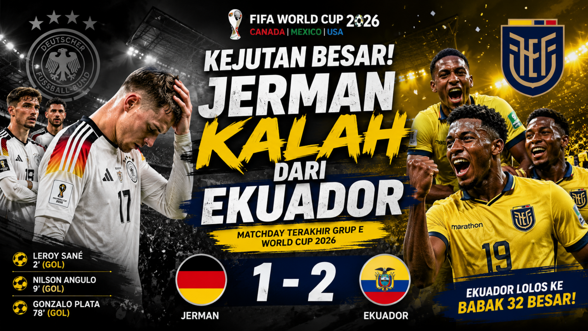 Jerman Kalah dari Ekuador