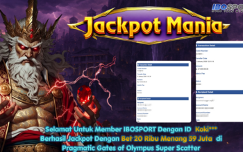 Koki** Jackpot 59 Juta di IBOSPORT, Bet 20 Ribu Berubah Jadi Kemenangan Besar!
