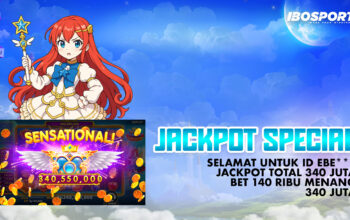 Testimoni Jackpot IBOSPORT Terbaru, Bet 140 Ribu Berhasil Menang 340 Juta