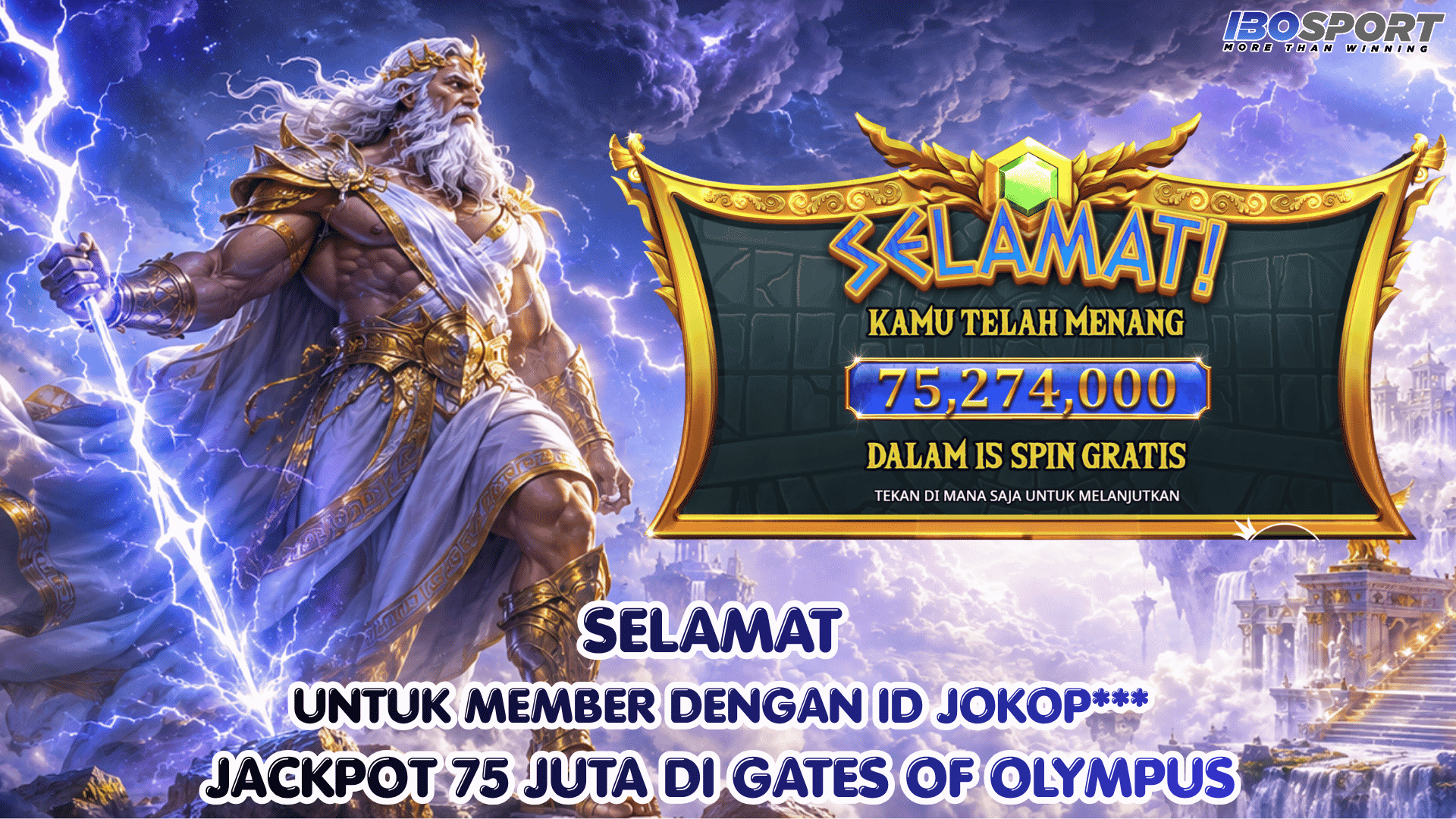 Menang 75 Juta di Gates of Olympus, JOKOP*** Raih Jackpot Besar