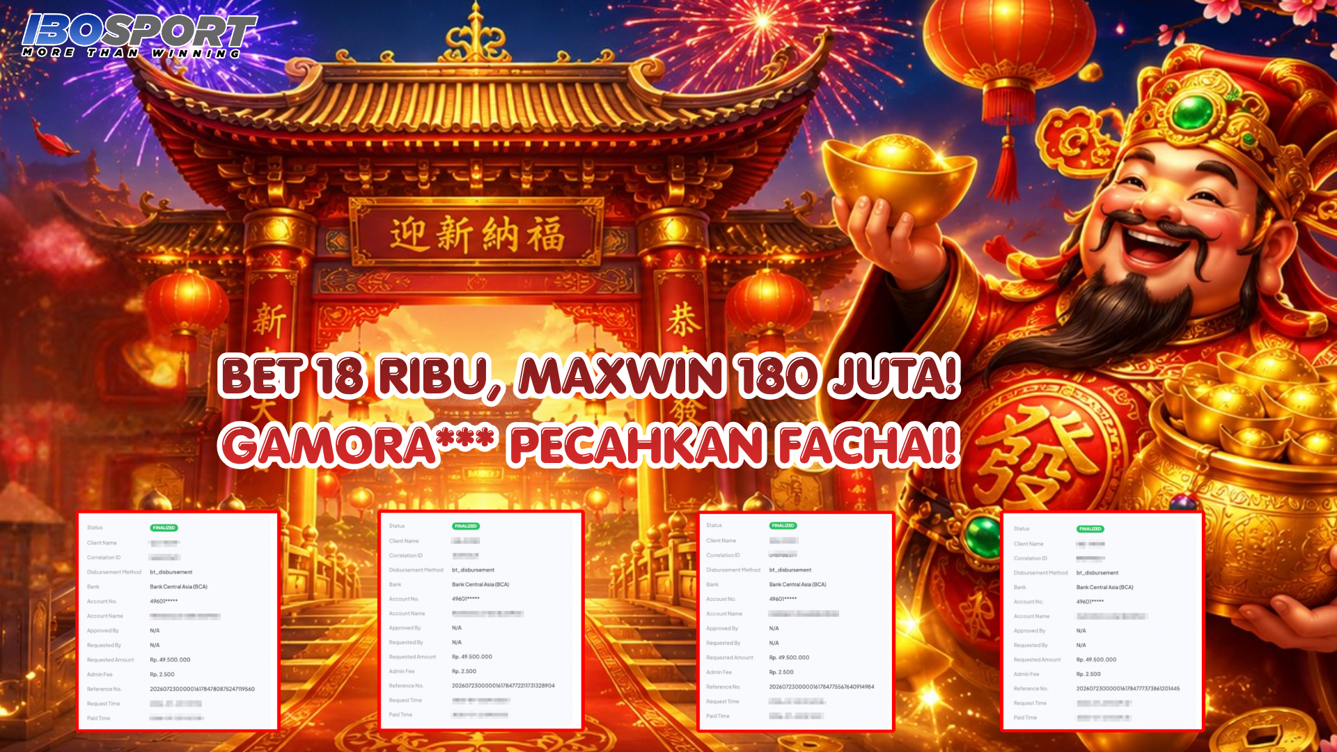 kemenangan FACHAI 180 juta