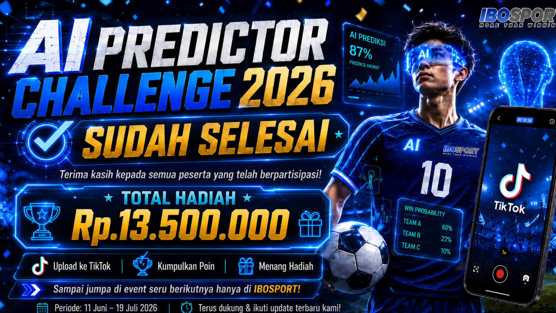 AI Predictor Challenge IBOSPORT 2026 Resmi Berakhir