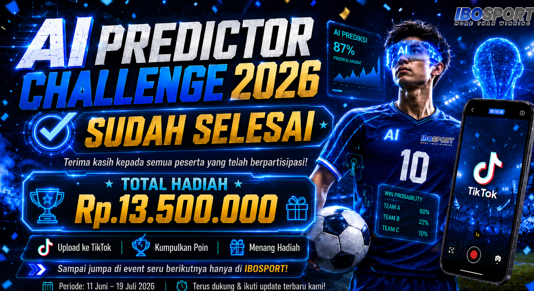 AI Predictor Challenge IBOSPORT 2026 Resmi Berakhir
